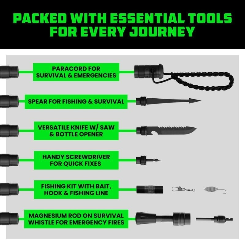 💥LAST DAY SALE 50%OFF💥 - Tactical Hiking Stick with Integrated Survival Kit