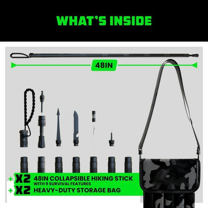 💥LAST DAY SALE 50%OFF💥 - Tactical Hiking Stick with Integrated Survival Kit
